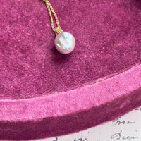 14K Gold Gray Tahitian Pearl Necklace