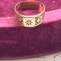 old mine cut diamond ring,