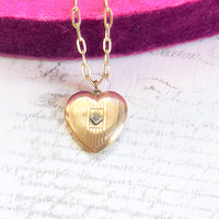 Art Deco heart locket