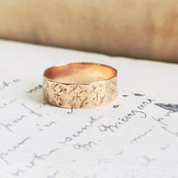 Victorian 1891 Rose Gold Ring | Chester Hallmarked 9ct Cigar Band
