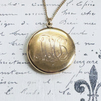 Gold Monogram Locket