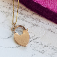 gold padlock necklace