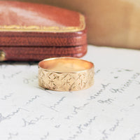 Victorian 1891 Rose Gold Ring | Chester Hallmarked 9ct Cigar Band