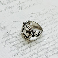 Vintage Hermès 925 silver ring with buckle design