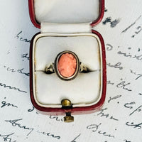 Coral Cameo Ring