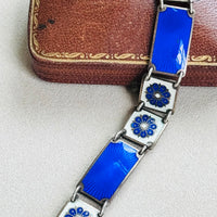 Blue and white Enamel Bracelet