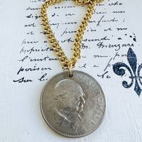Winston Churchill Coin Necklace