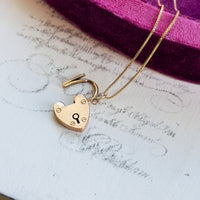 timeless gold heart padlock