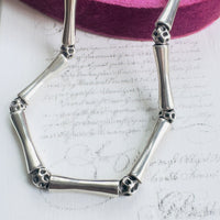 Taxco sterling modernist necklace by Erika Hult de Corral (RIC) with bars and crater
