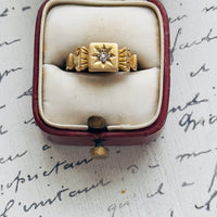 starburst diamond ring, star-set diamond ring