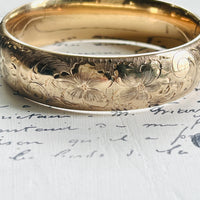 Etched Floral Bangle