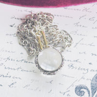 Sterling Silver Open Link Chain with gold Rectangle clip closure