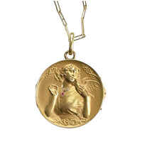 Art Nouveau Gold Locket