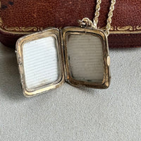 hipV one-of-a-kind antique locket in bright blue enamel