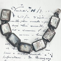 Vintage Sterling Silver and Shell Bracelet