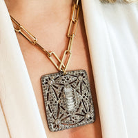 Art Deco Shoe Buckle Necklace