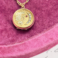 Art Noveau Crescent Moon locket