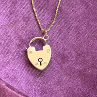 vintage lock necklace