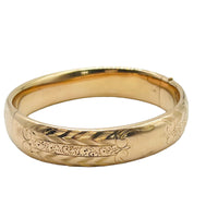 Etched Gold Stacking Bracelet