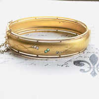 Antique Rhinestone Bangle Barcelet