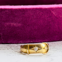 buckle ring with diamond