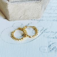 Gold Rope Hoops