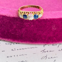 Edwardian Sapphire Ring 18k