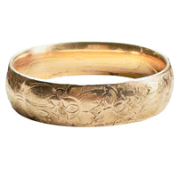 FM. CO Floral Hinged Bangle Bracelet