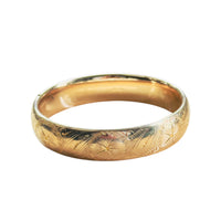 Vintage Gold Filled Hinged Bangle | Hand Engraved Floral | F.M.Co.