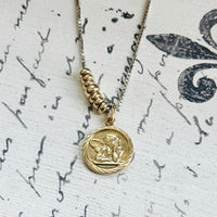 Gold Cherub Pendant