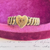 Pitman and Keeler American Queen sweetheart bracelet with engraved heart center