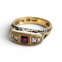 Ruby Diamond Ring 14K Gold | hipV Modern Vintage Jewelry