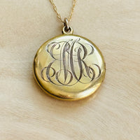 Victorian 14k Gold Monogram Locket