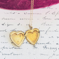 antique heart locket necklace
