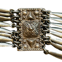 Intricate Pyramid Desgin Panel Bracelet