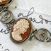 Victorian Shell Cameo Bracelet • Antique Cameo Bracelet