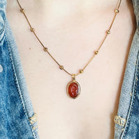 Carnelian Intaglio Necklace