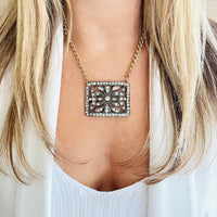 Antique Shoe Buckle Necklace by hipV Modern Vintage Jewelry