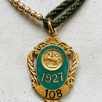 1927 Sandown Park Club Enamel and Gilt Bracelet