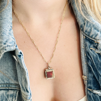 Carnelian Watch Fob Necklace