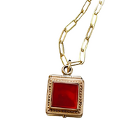 Carnelian Watch Fob Necklace