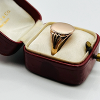 Rose gold victorian signet ring by hipV Modern Vintage Jewelry