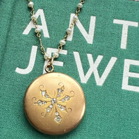 Antique and Vintage Gold Photo Locket by hipV Modern Vintage Jewelry