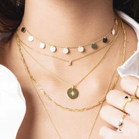 Sterling Silver Star Coin Necklace CZ Starburst Pendant by hipV Jewelry