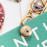 Victorian Pendant Necklace. With turquoise, pearl and paste stone.