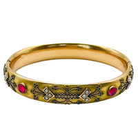Antique Gold Filled Hinged Bangle Bracelet