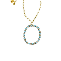 Victorian Pinchbeck Rhinestone & Turquoise Buckle Necklace