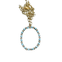 Victorian Pinchbeck Rhinestone & Turquoise Buckle Necklace