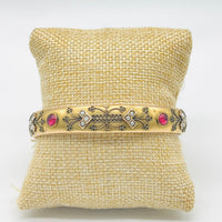 Antique Gold Filled Hinged Bangle Bracelet