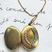 Turqoise Photo Locket by hipv Modern Vintage Jewelry